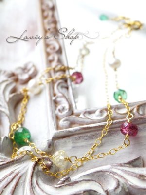 画像5: コロンビア産エメラルドとカットGemのステーションブレスレット