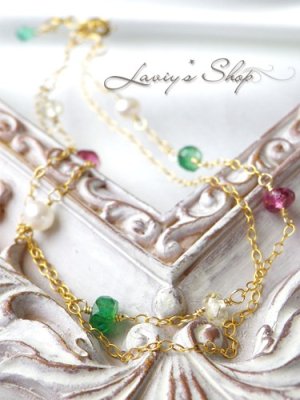 画像4: コロンビア産エメラルドとカットGemのステーションブレスレット