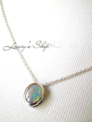 画像8: Silver925/ブラックオパールのベゼル枠ネックレス