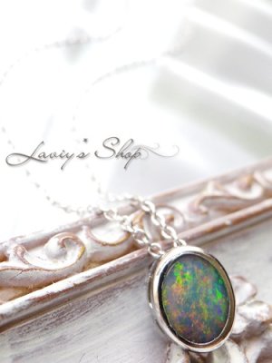 画像5: Silver925/ブラックオパールのベゼル枠ネックレス