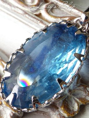 画像2: 大粒レインボークラック入りカイヤナイトのベゼルワイヤーネックレス