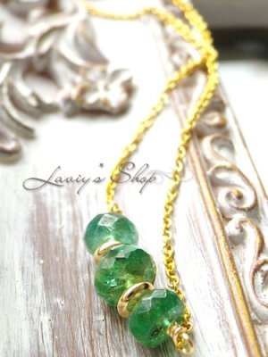 画像2: 計2ct.up！コロンビア産エメラルドの宝石ビーズネックレス