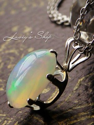 画像4: Silver925/美麗！エチオピア産オパールの1粒ネックレス
