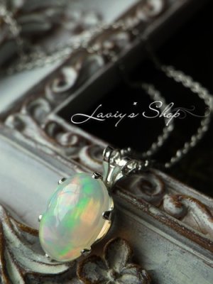 画像2: Silver925/美麗！エチオピア産オパールの1粒ネックレス