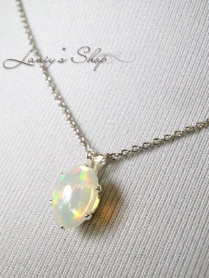画像9: Silver925/美麗！エチオピア産オパールの1粒ネックレス