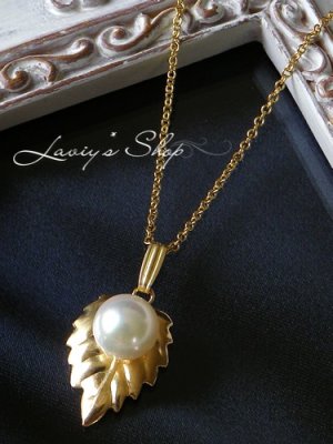 画像8: 天然色！バロックアコヤ真珠のリーフネックレス