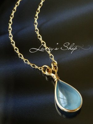 画像6: 大粒アクアマリン雫の1粒ネックレス