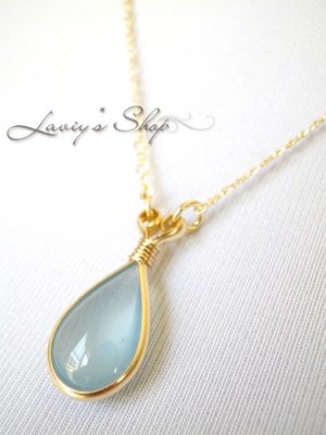 画像10: 大粒アクアマリン雫の1粒ネックレス