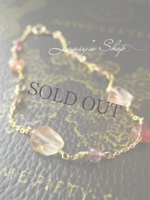 画像4: 高品質アンデシンとオレゴンサンストーンの夏色ブレスレット