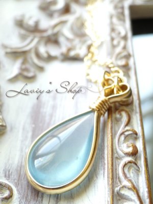 画像8: 大粒アクアマリン雫の1粒ネックレス