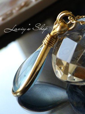 画像5: 大粒アクアマリン雫の1粒ネックレス