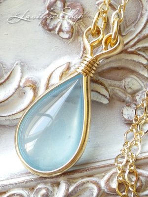 画像4: 大粒アクアマリン雫の1粒ネックレス