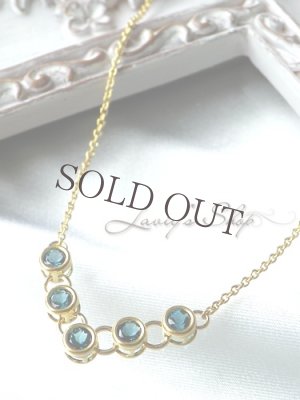 画像2: 宝石インディコライトのベゼルデザインネックレス(V)