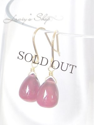 画像7: K18/プレーンドロップルビーの1粒ピアス