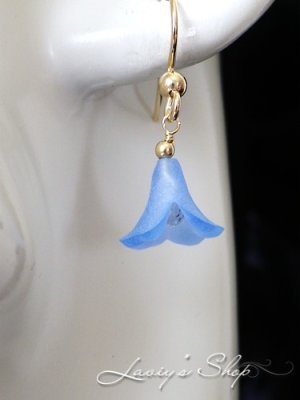 画像7: 非加熱サファイアとヴィンテージフラワーのピアス(一輪)