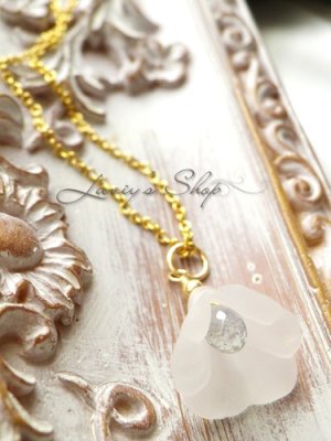 画像5: 非加熱サファイアとヴィンテージフラワーのネックレス(一輪)