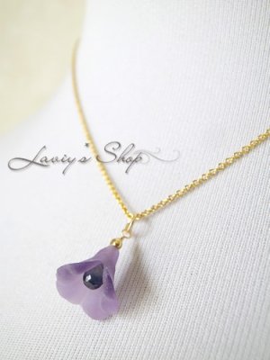 画像6: 非加熱サファイアとヴィンテージフラワーのネックレス(一輪)