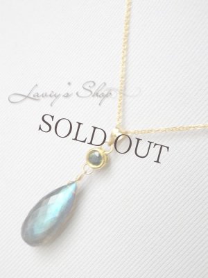 画像8: ブルーグリーンサファイアとラブラドライトのネックレス