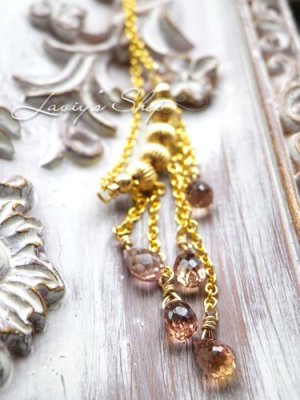 画像5: 非加熱/オータムカラーサファイアのフリンジネックレス