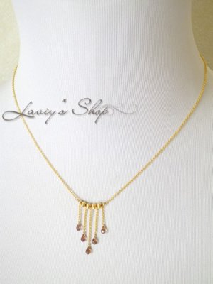 画像8: 非加熱/オータムカラーサファイアのフリンジネックレス