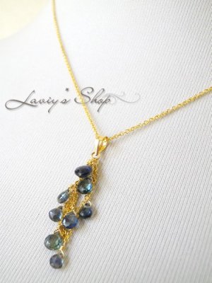 画像7: ブルー系サファイアのタッセルデザインネックレス