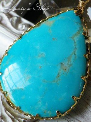 画像6: 大粒アリゾナ・キングマンターコイズのネックレス