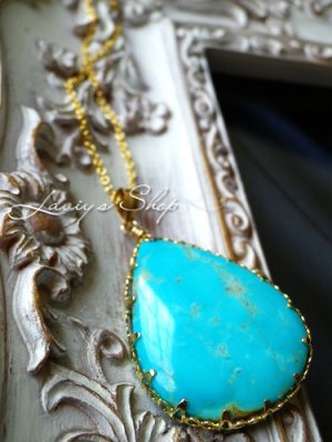 画像9: 大粒アリゾナ・キングマンターコイズのネックレス