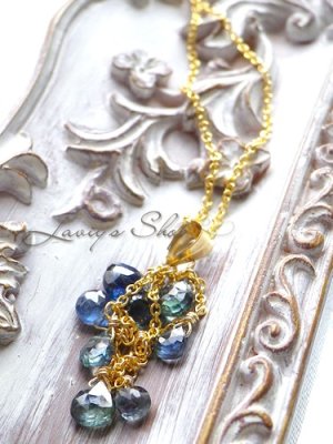 画像6: ブルー系サファイアのタッセルデザインネックレス