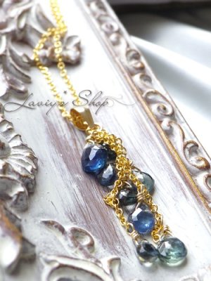 画像5: ブルー系サファイアのタッセルデザインネックレス