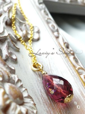 画像6: 宝石トルマリンブリオレットの1粒ネックレス(ルベ)