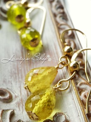 画像7: 宝石トルマリンブリオレットの1粒ピアス(カナリー)