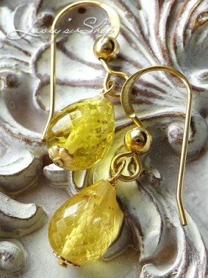 画像5: 宝石トルマリンブリオレットの1粒ピアス(カナリー)