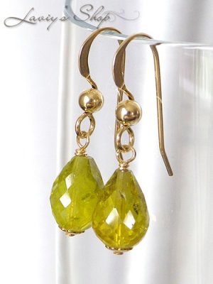 画像8: 宝石トルマリンブリオレットの1粒ピアス(カナリー)