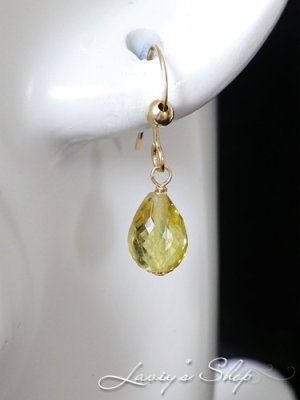 画像10: 宝石トルマリンブリオレットの1粒ピアス(カナリー)