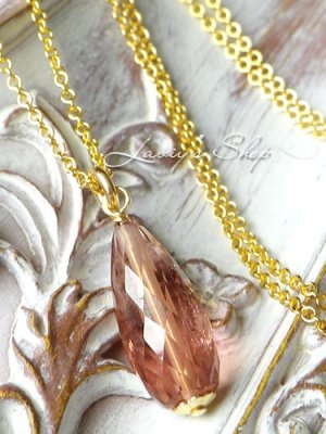 画像3: 宝石トルマリンブリオレットの1粒ネックレス(ロゼ)