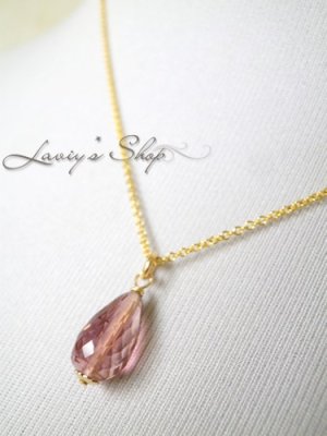 画像10: 宝石トルマリンブリオレットの1粒ネックレス(クラシカルピンク)