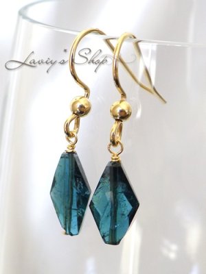 画像7: ファンシーカットインディコライトの1粒ピアス