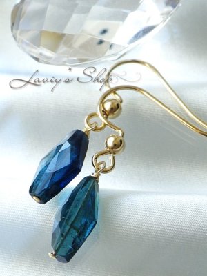 画像2: ファンシーカットインディコライトの1粒ピアス