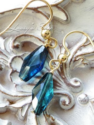 画像4: ファンシーカットインディコライトの1粒ピアス