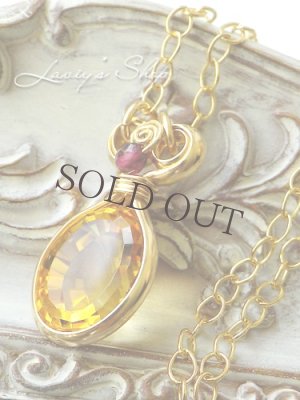 画像4: 非加熱大粒シトリンのワイヤーラップネックレス