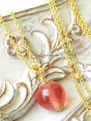 画像3: SAグレード！アルゼンチン産インカローズの1粒ネックレス