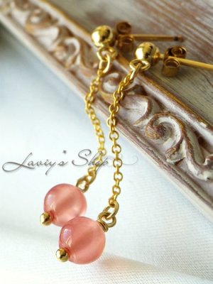 画像4: SAグレード！アルゼンチン産インカローズの1粒チェーンピアス