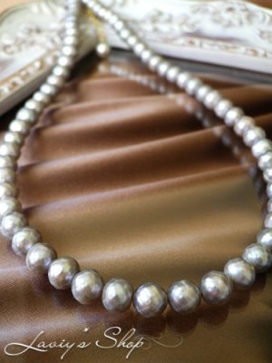 画像3: 高品質カットパールの一連ネックレス(シルバー)