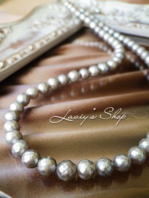 画像2: 高品質カットパールの一連ネックレス(シルバー)