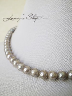 画像6: 高品質カットパールの一連ネックレス(シルバー)