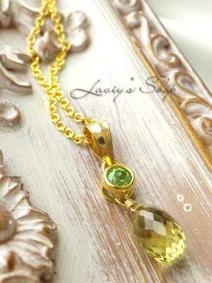 画像8: 2colorグロッシュラーガーネットのネックレス