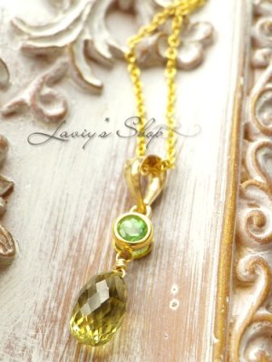 画像7: 2colorグロッシュラーガーネットのネックレス