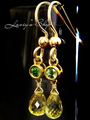 画像6: 2colorグロッシュラーガーネットのピアス