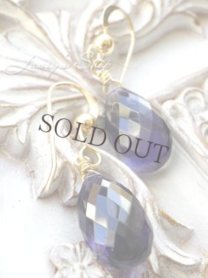 画像4: 大粒ぽってりアイオライトの1粒ピアス