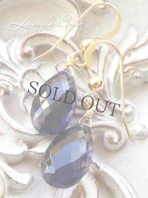 画像3: 大粒ぽってりアイオライトの1粒ピアス